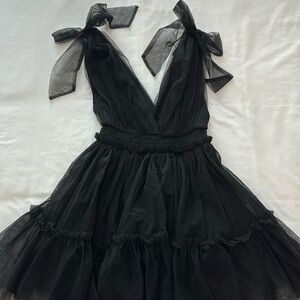 Black Tulle Mini Dress